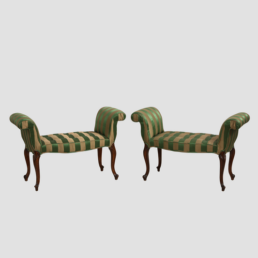 Pair of George III Mahogany Window Benches