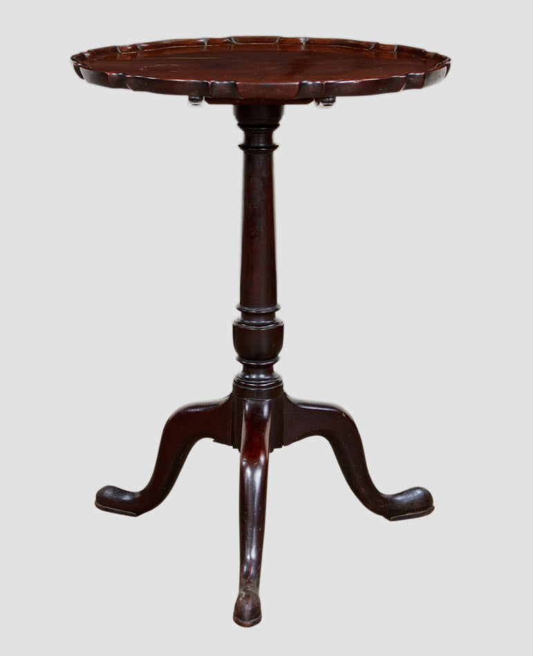 Mahogany Tripod Tea Table with Piecrust Top