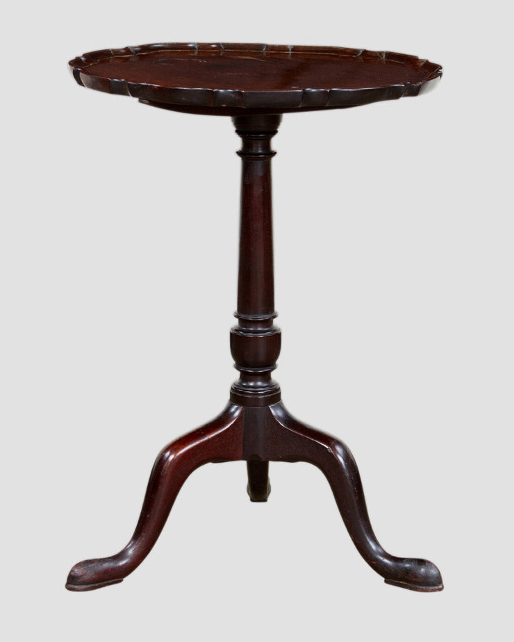 Mahogany Tripod Tea Table with Piecrust Top