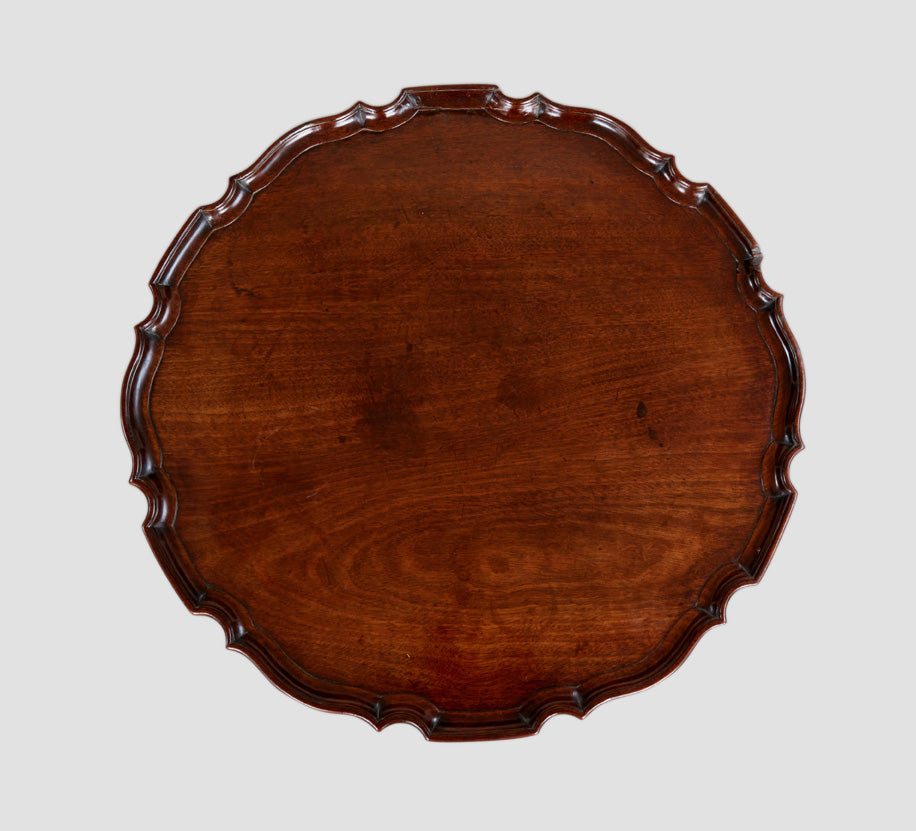 Mahogany Tripod Tea Table with Piecrust Top