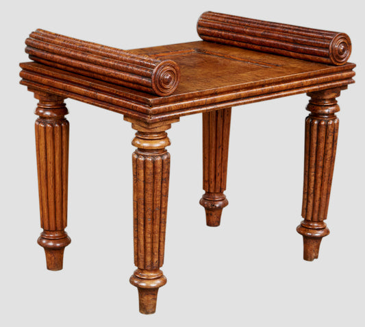 William IV Burr Oak Stool circa 1835