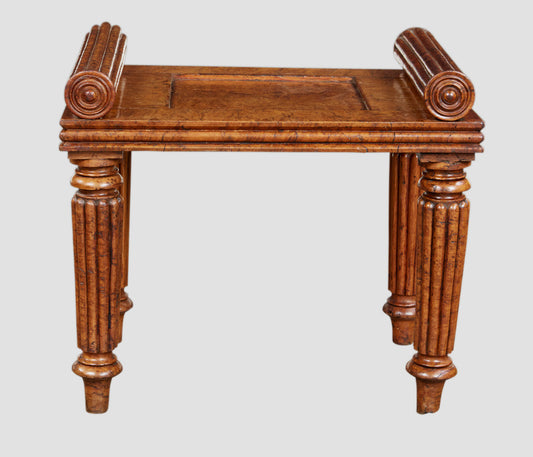 William IV Burr Oak Stool circa 1835