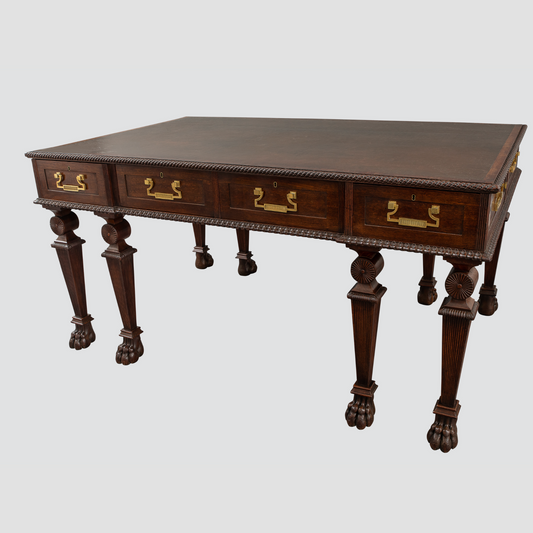 Regency Mahogany Writing Table in the Manner of Thomas Hope
