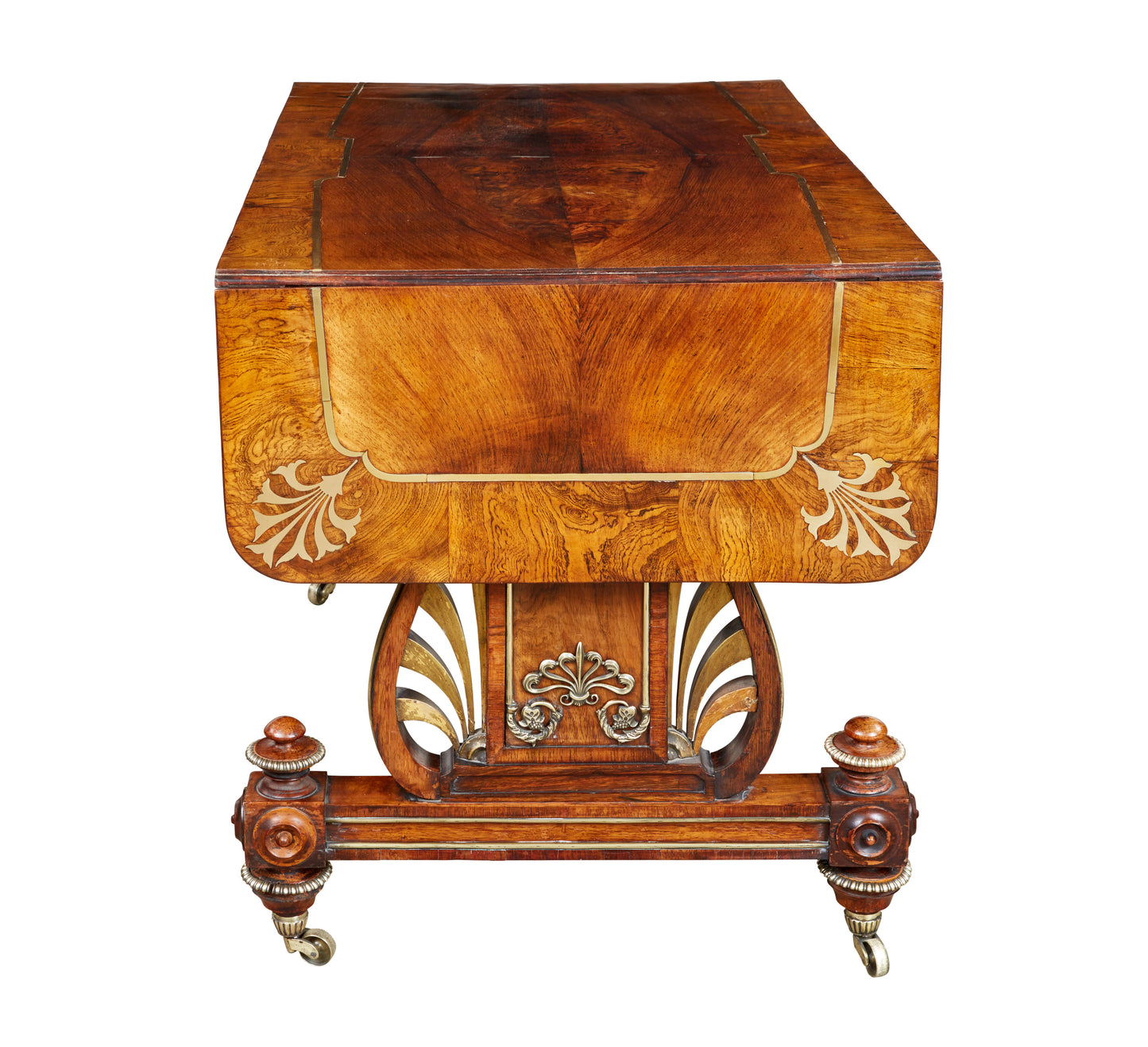 George Bullock Style Sofa Table of Rosewood and Oak, circa 1830