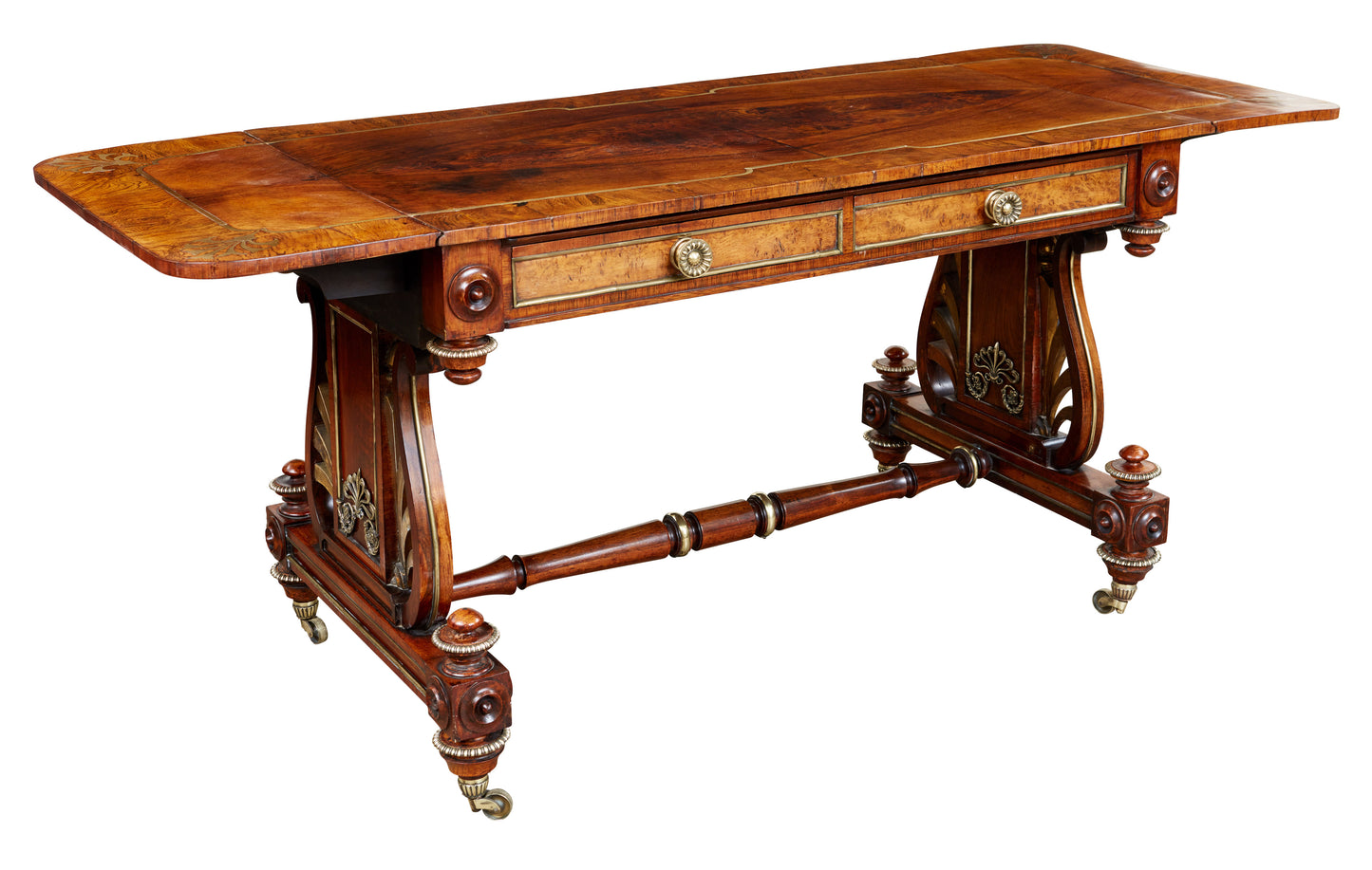 George Bullock Style Sofa Table of Rosewood and Oak, circa 1830