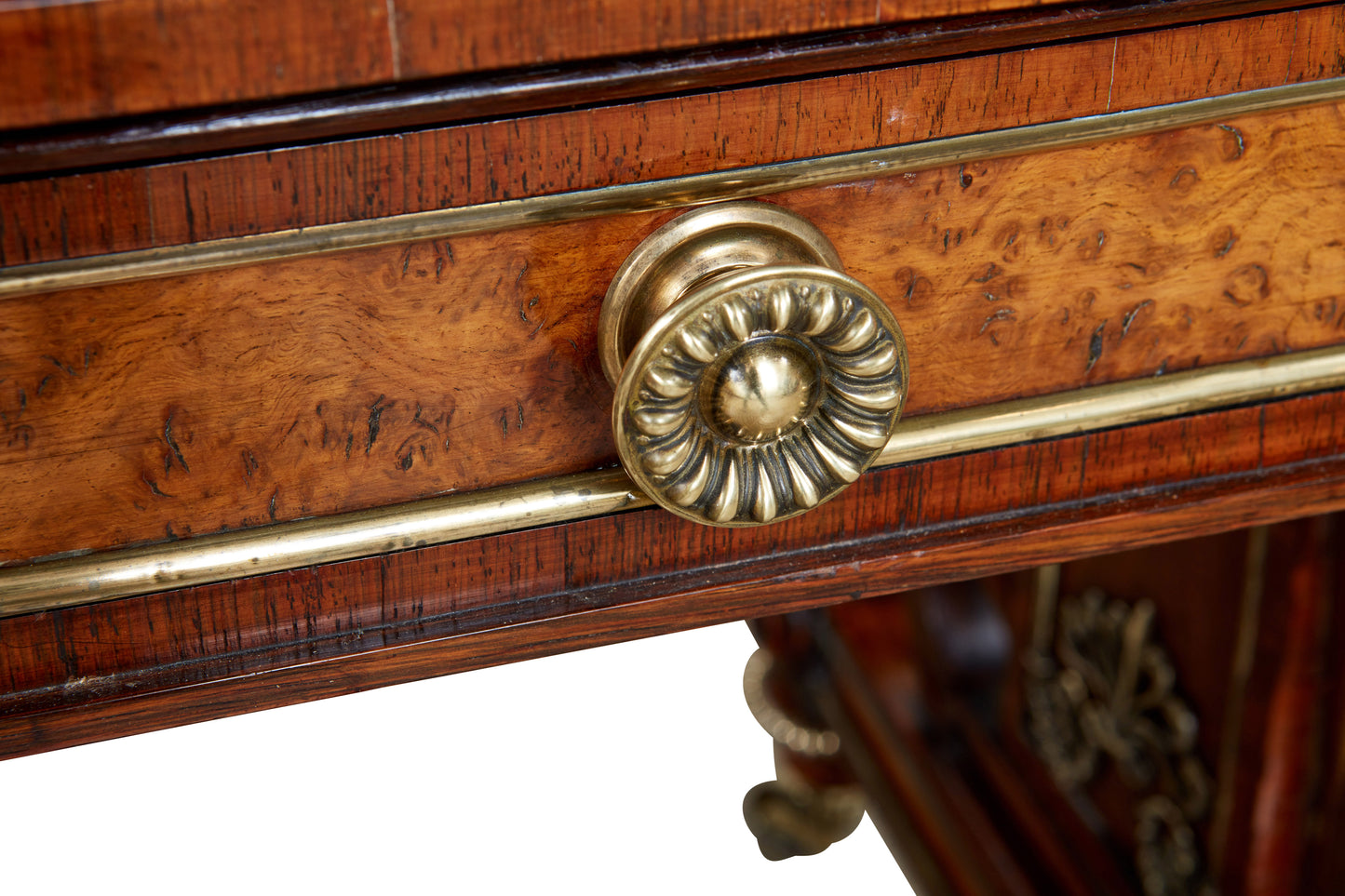 George Bullock Style Sofa Table of Rosewood and Oak, circa 1830