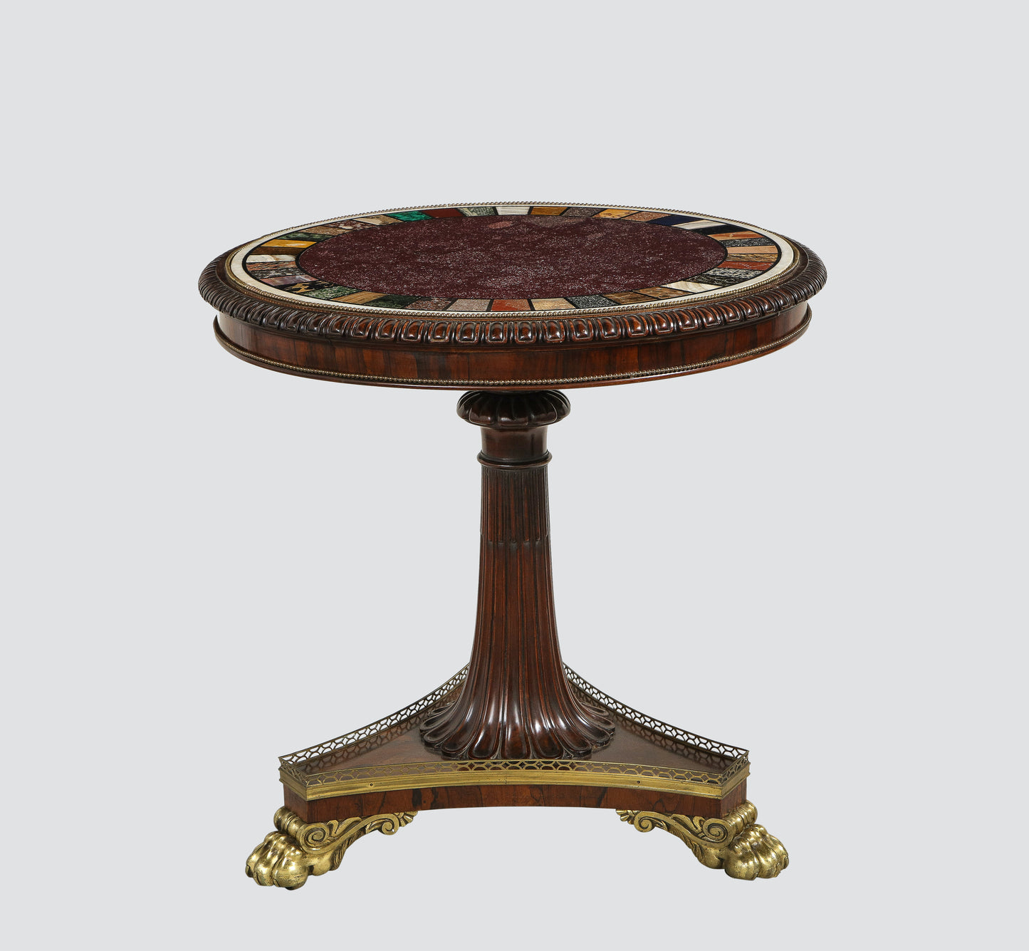 Regency Porphyry & Specimen Marble Table