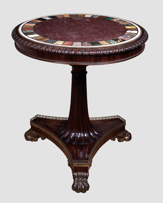 Regency Porphyry & Specimen Marble Table