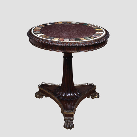 Regency Porphyry & Specimen Marble Table