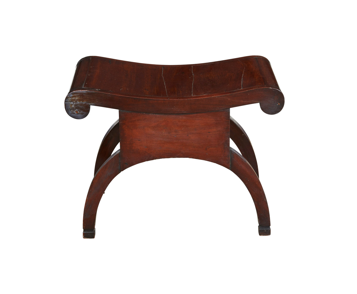 Regency Mahogany Stool with Painted Crest c. 1810