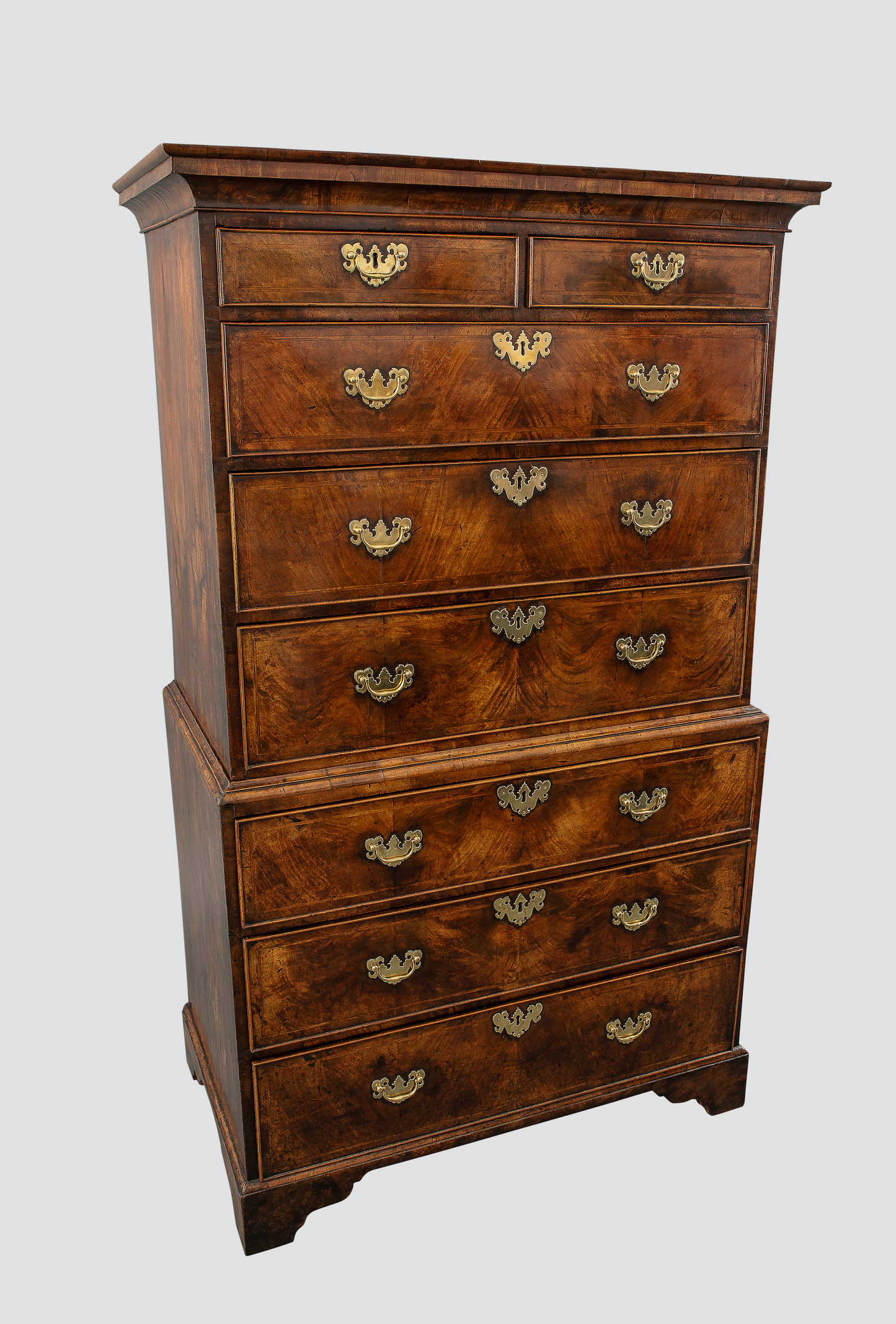 Walnut Chest on Chest