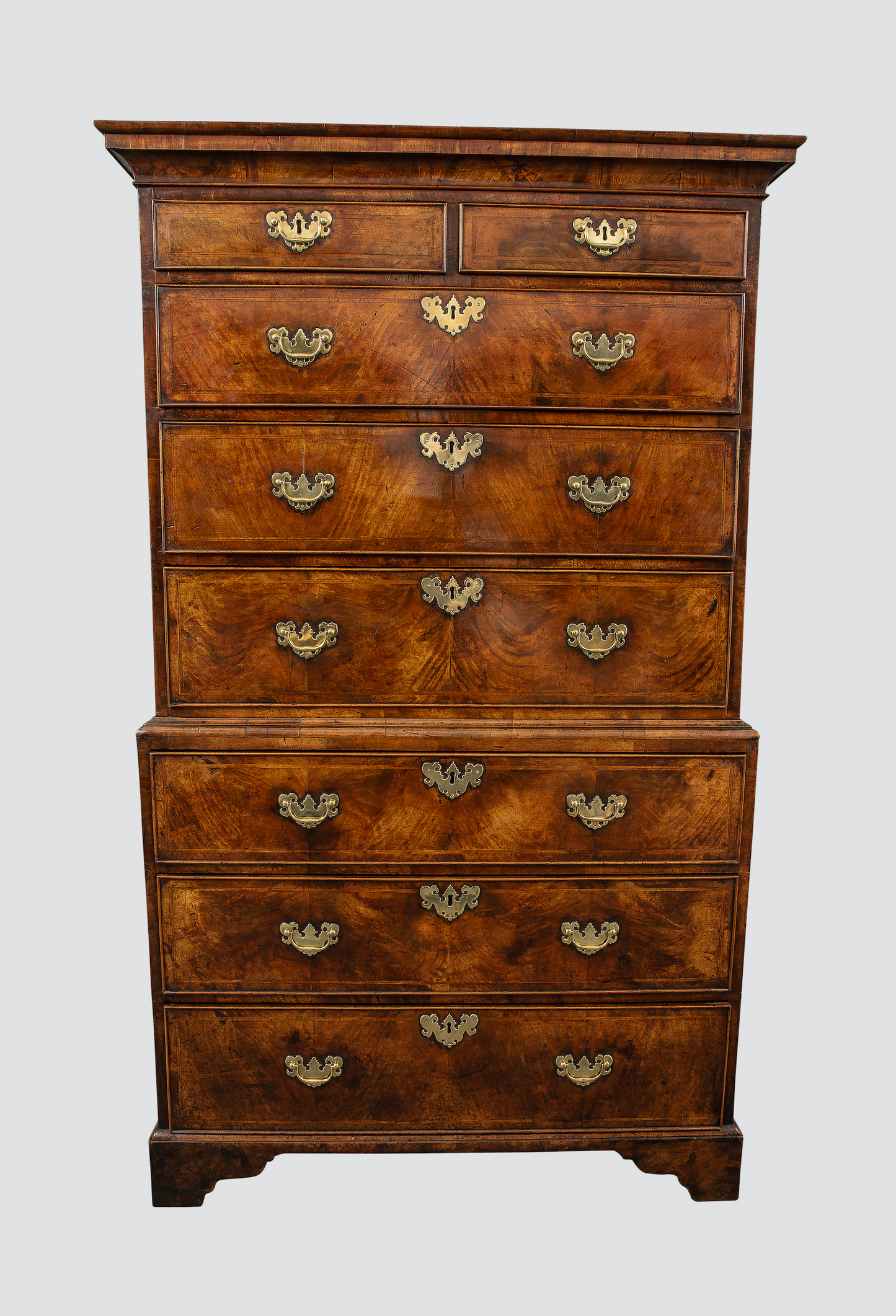 Walnut Chest on Chest