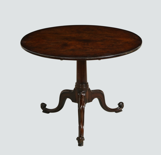 Mahogany Tripod Tea Table in the Manner of Chippendale