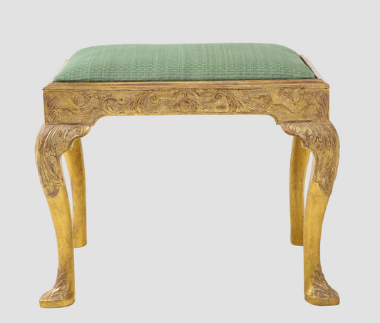 Carved Gesso Stool With Drop in Seat (c 1740)