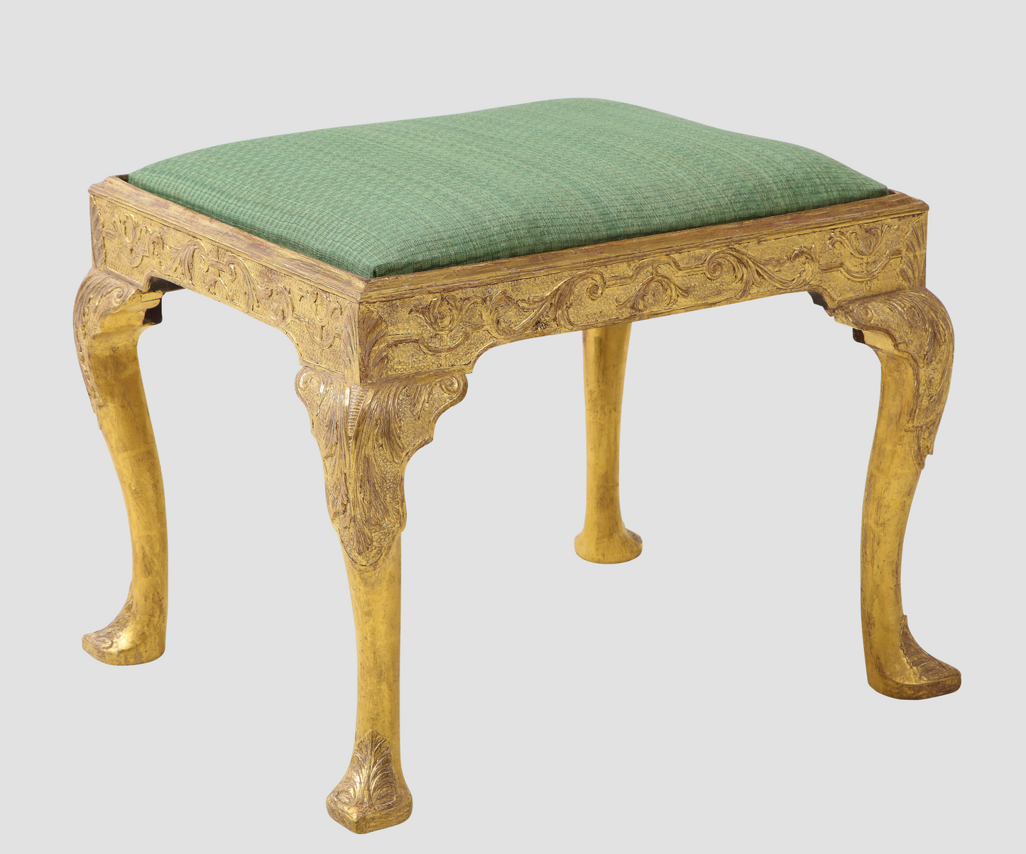 Carved Gesso Stool With Drop in Seat (c 1740)