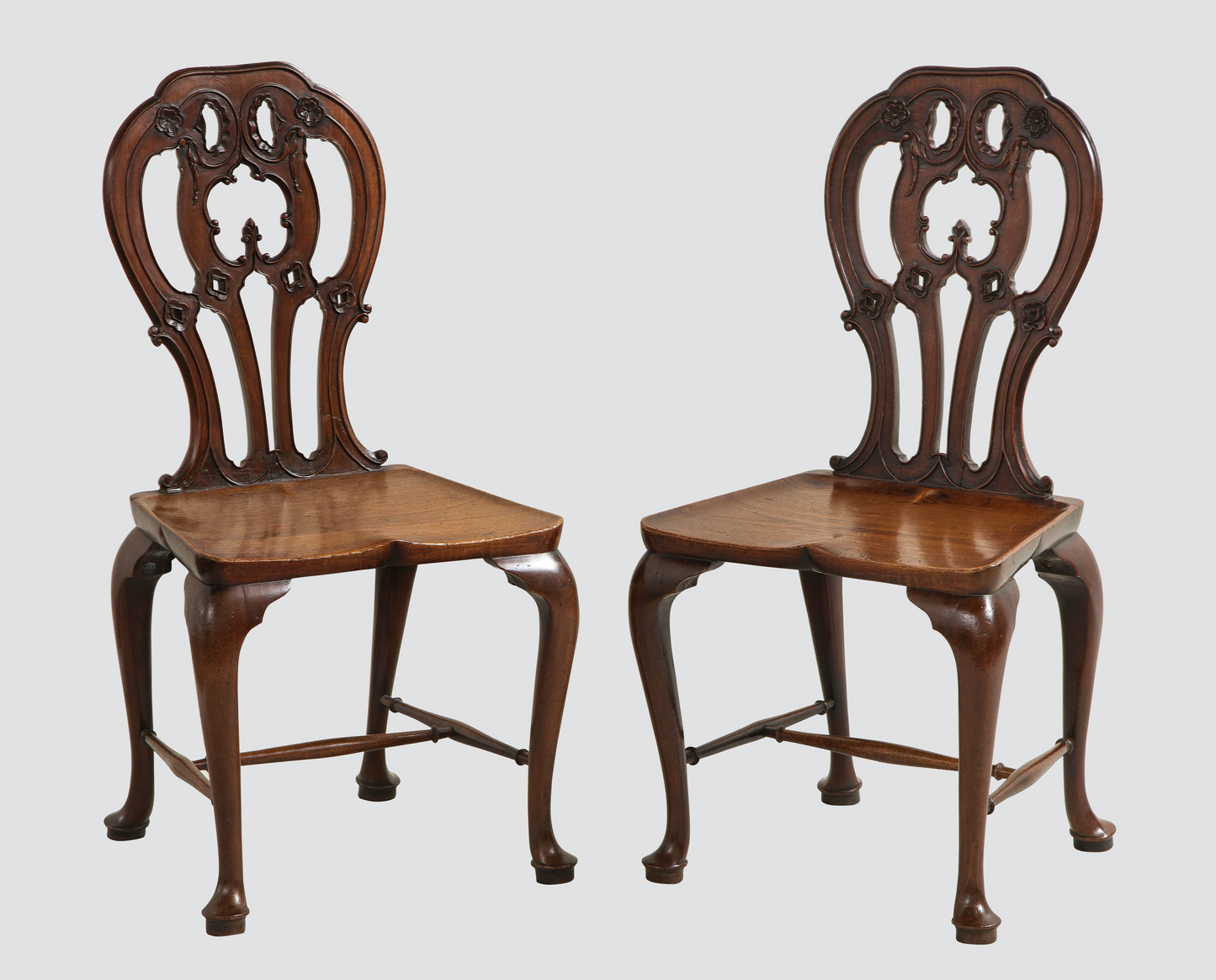 Mahogany Hall Chairs in the Manner of Mayhew and Ince (pair)