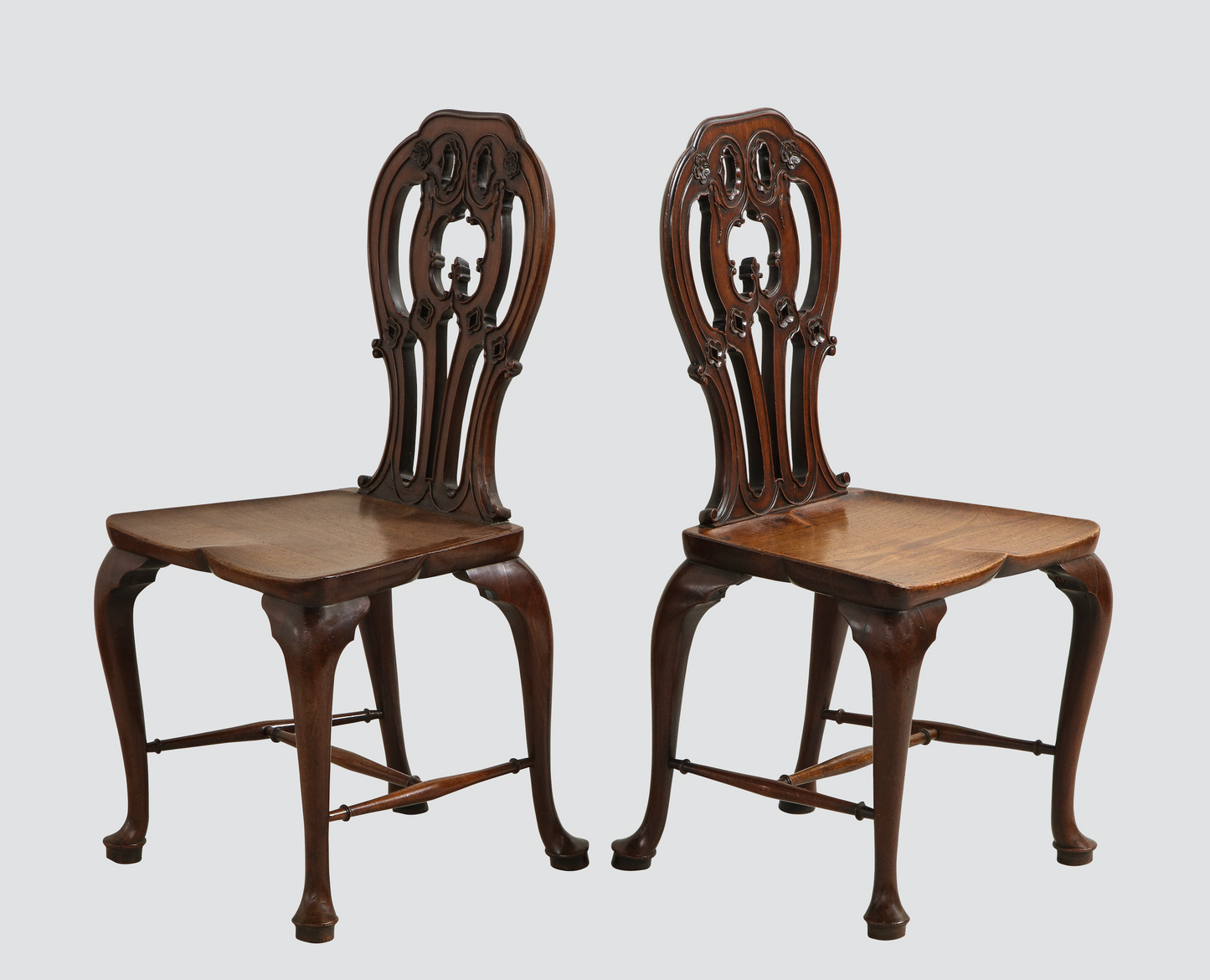 Mahogany Hall Chairs in the Manner of Mayhew and Ince (pair)