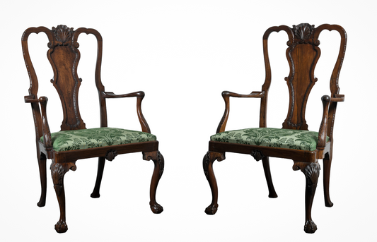 Pair of Anglo-Chinese Rosewood Armchairs