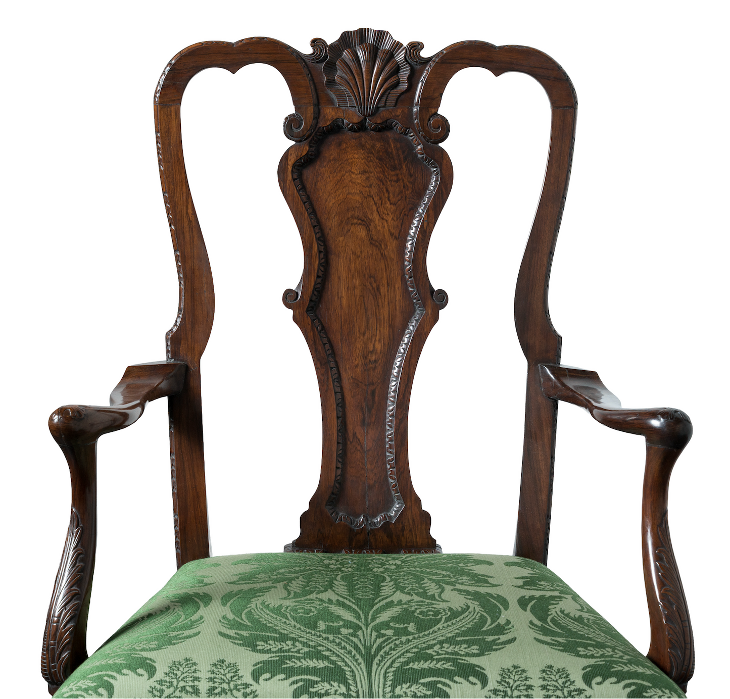 Pair of Anglo-Chinese Rosewood Armchairs