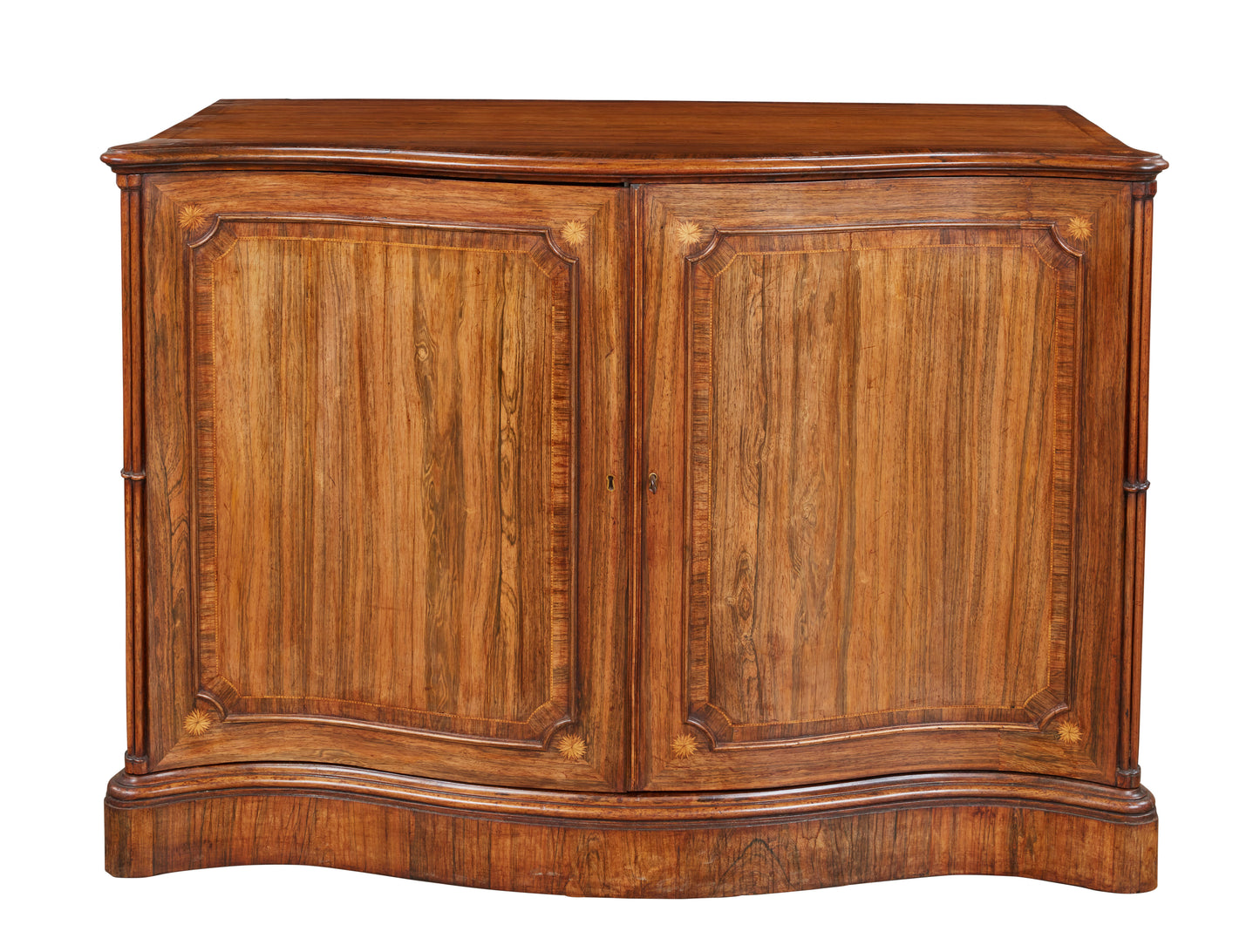 Serpentine Two Door Commode in Rosewood circa 1785