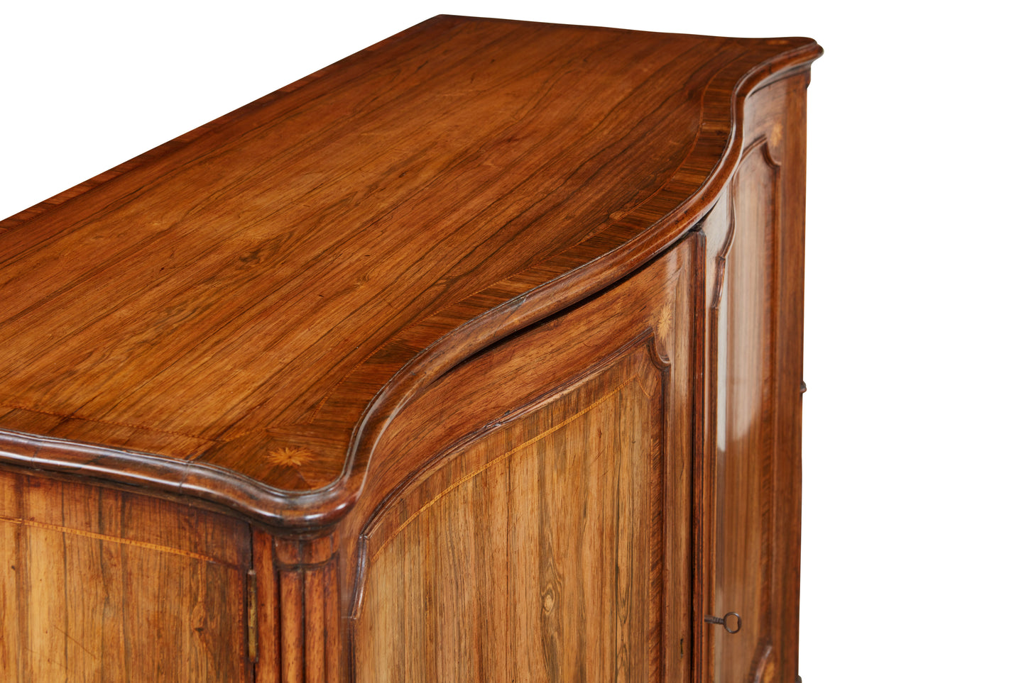 Serpentine Two Door Commode in Rosewood circa 1785