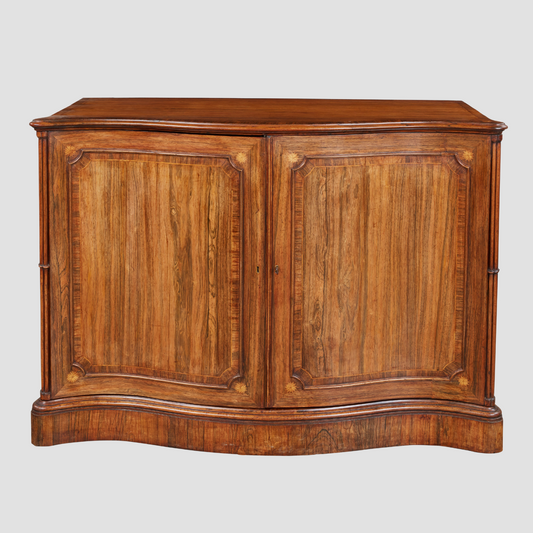 Serpentine Two Door Commode in Rosewood circa 1785