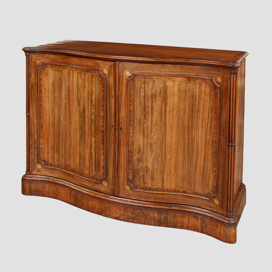 Serpentine Two Door Commode in Rosewood circa 1785