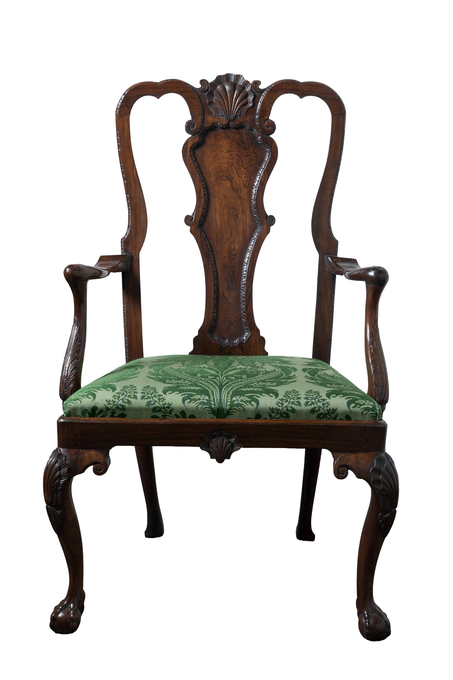 Pair of Anglo-Chinese Rosewood Armchairs