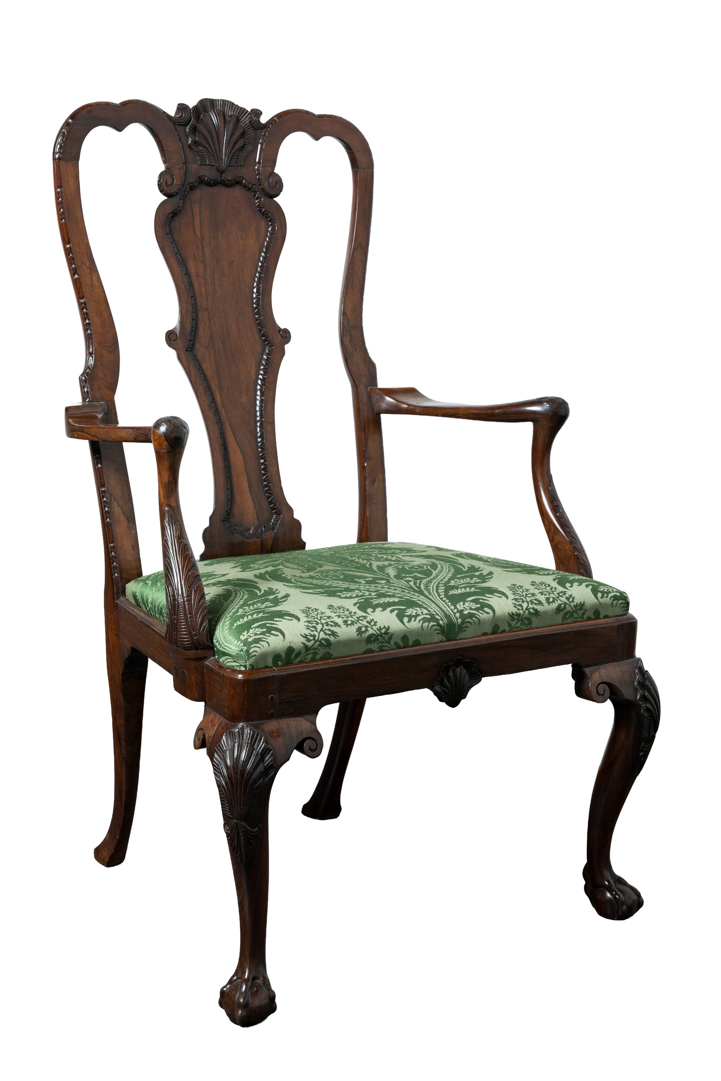 Pair of Anglo-Chinese Rosewood Armchairs