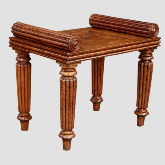 William IV Burr Oak Stool circa 1835