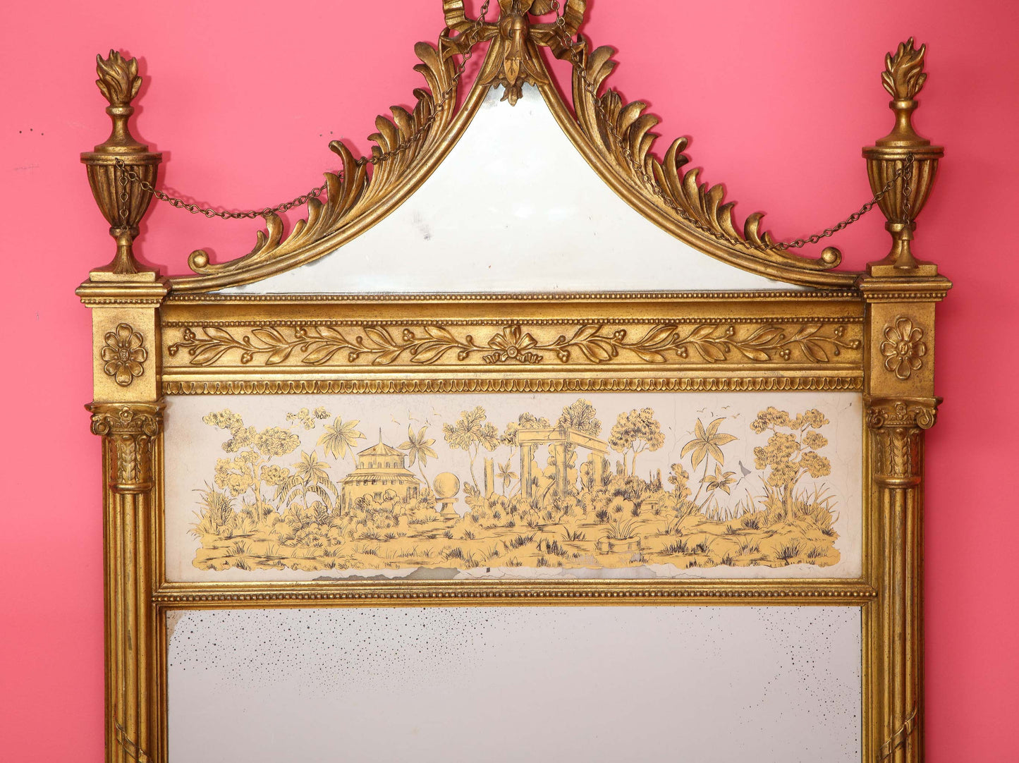 Neoclassical-style-mirror-with-verre-eglomise-panel-11