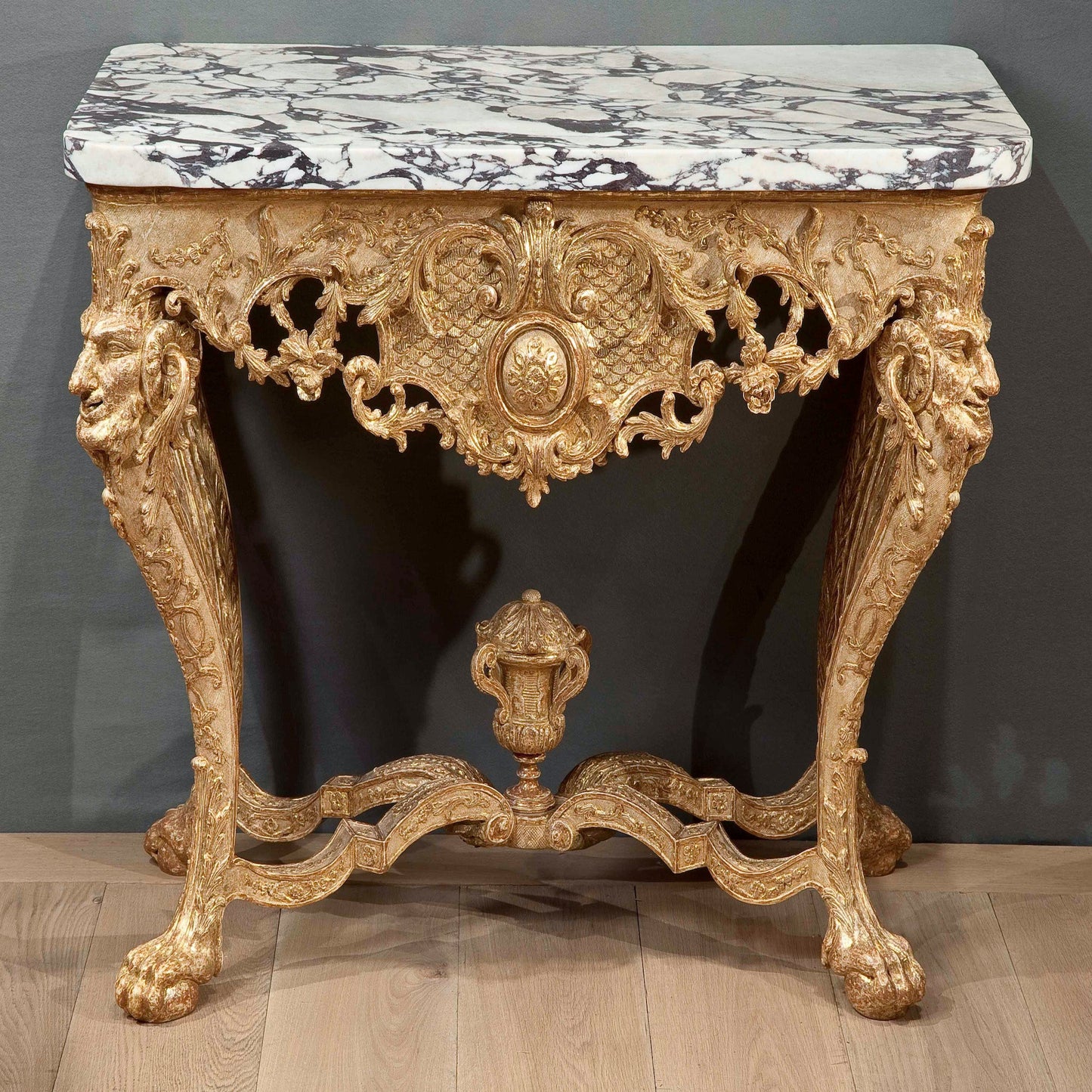 German-Rococo-Giltwood-Console-Table