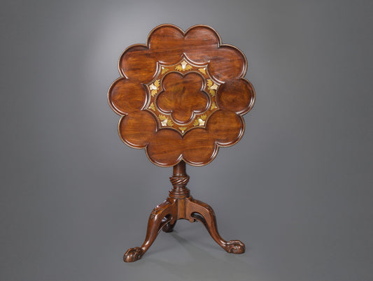Brass-and-Mother-of-Pearl-Inlaid-Tripod-Table-in-the-Manner-of-Frederick-Hintz-2