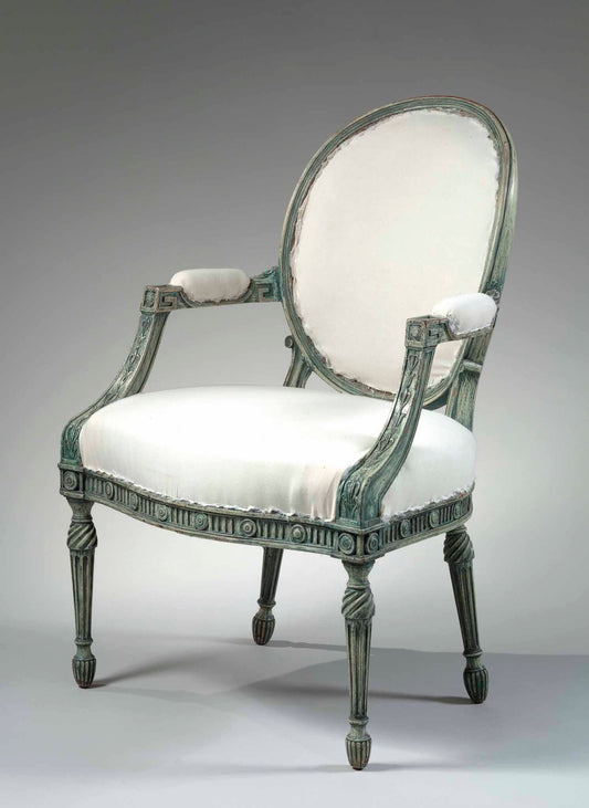 Painted-Neoclassical-Open-Armchair-Mayhew-and-Ince-1