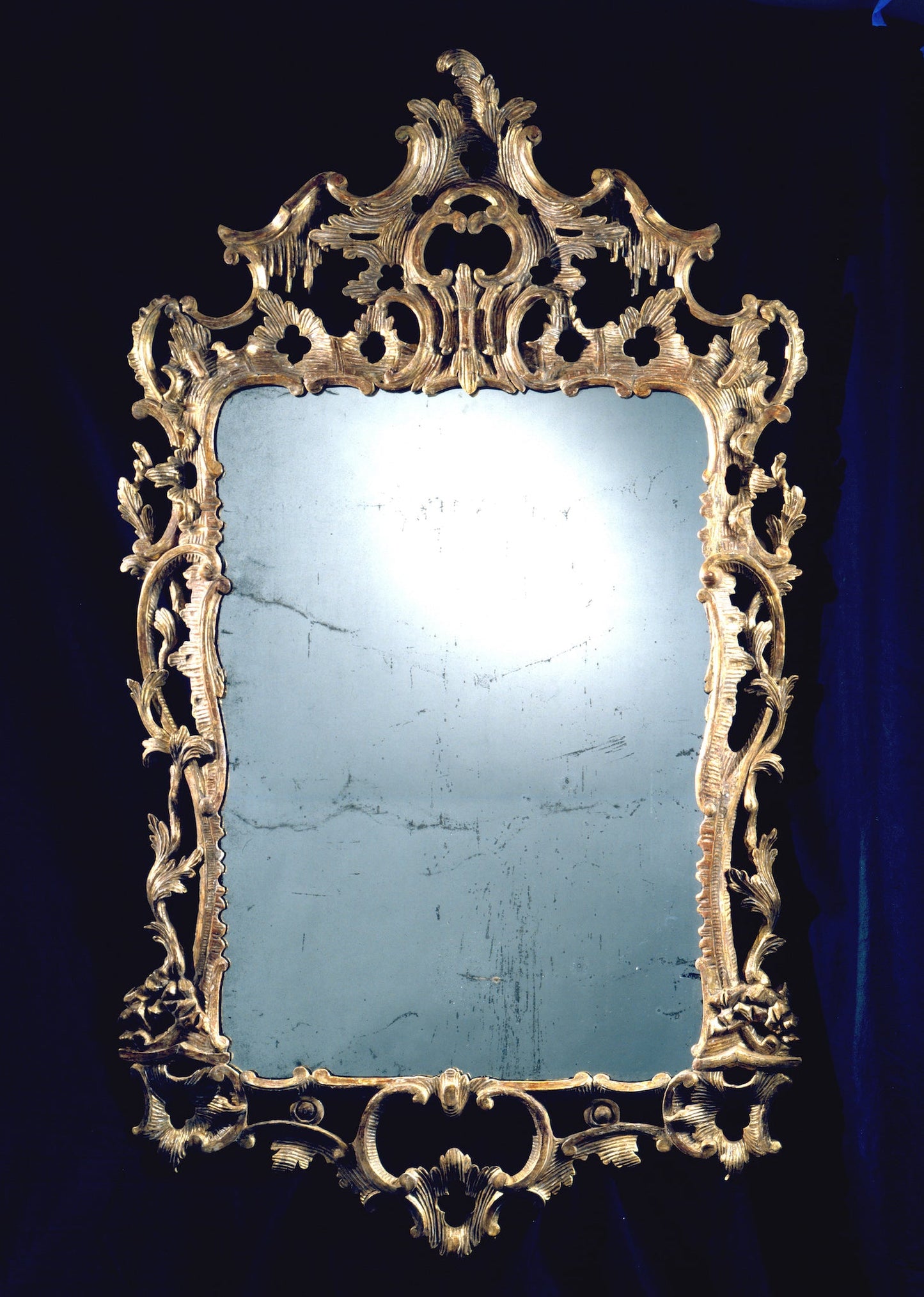 Carved-and-Gilded-Baroque/Rococo-Looking-Glass