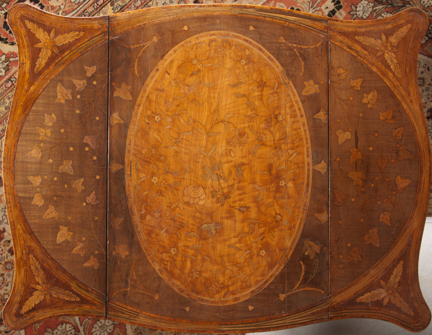 Harewood-Marquetry-Serpentine-Pembroke-Table-2