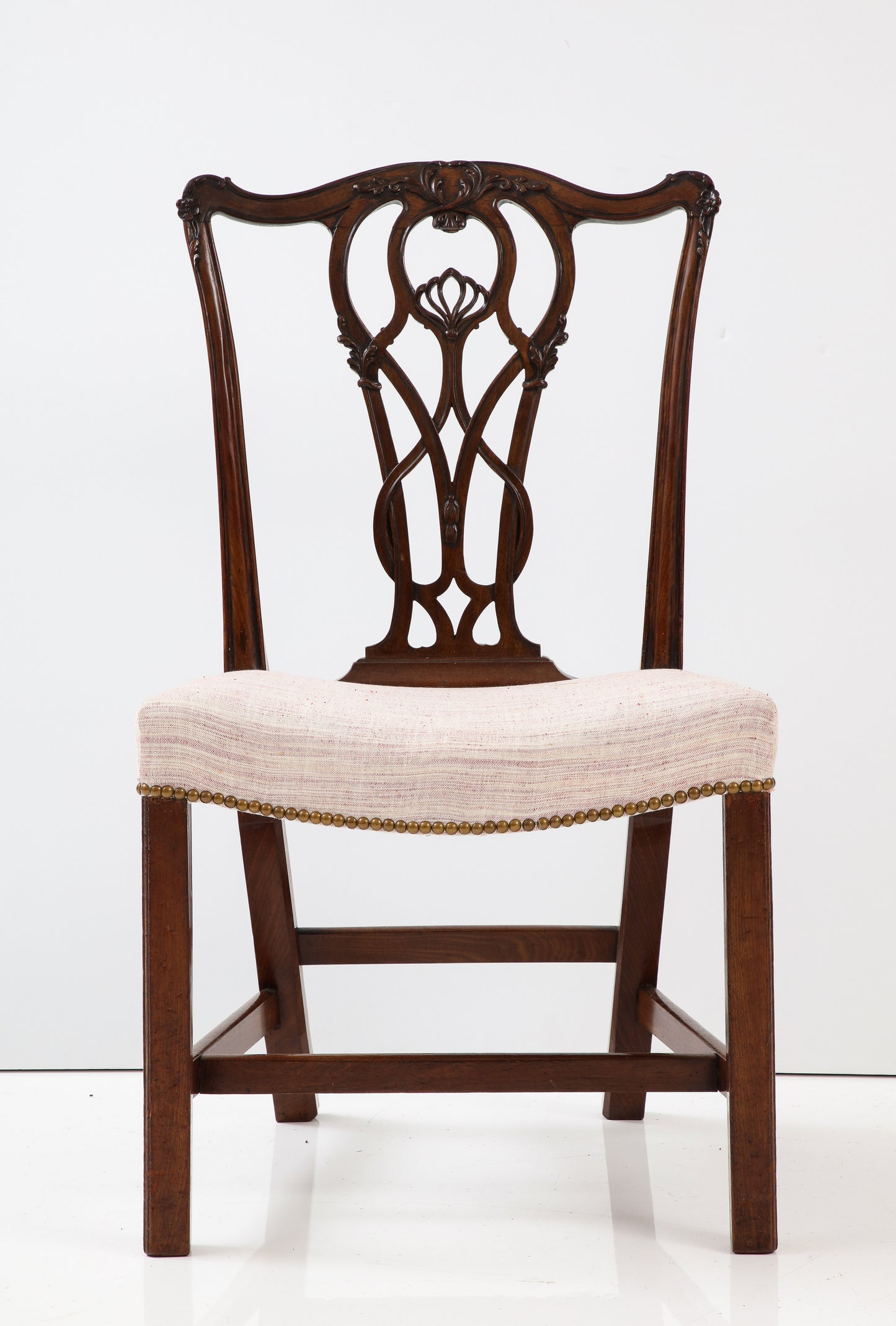 Set of four Chippendale dining chairs