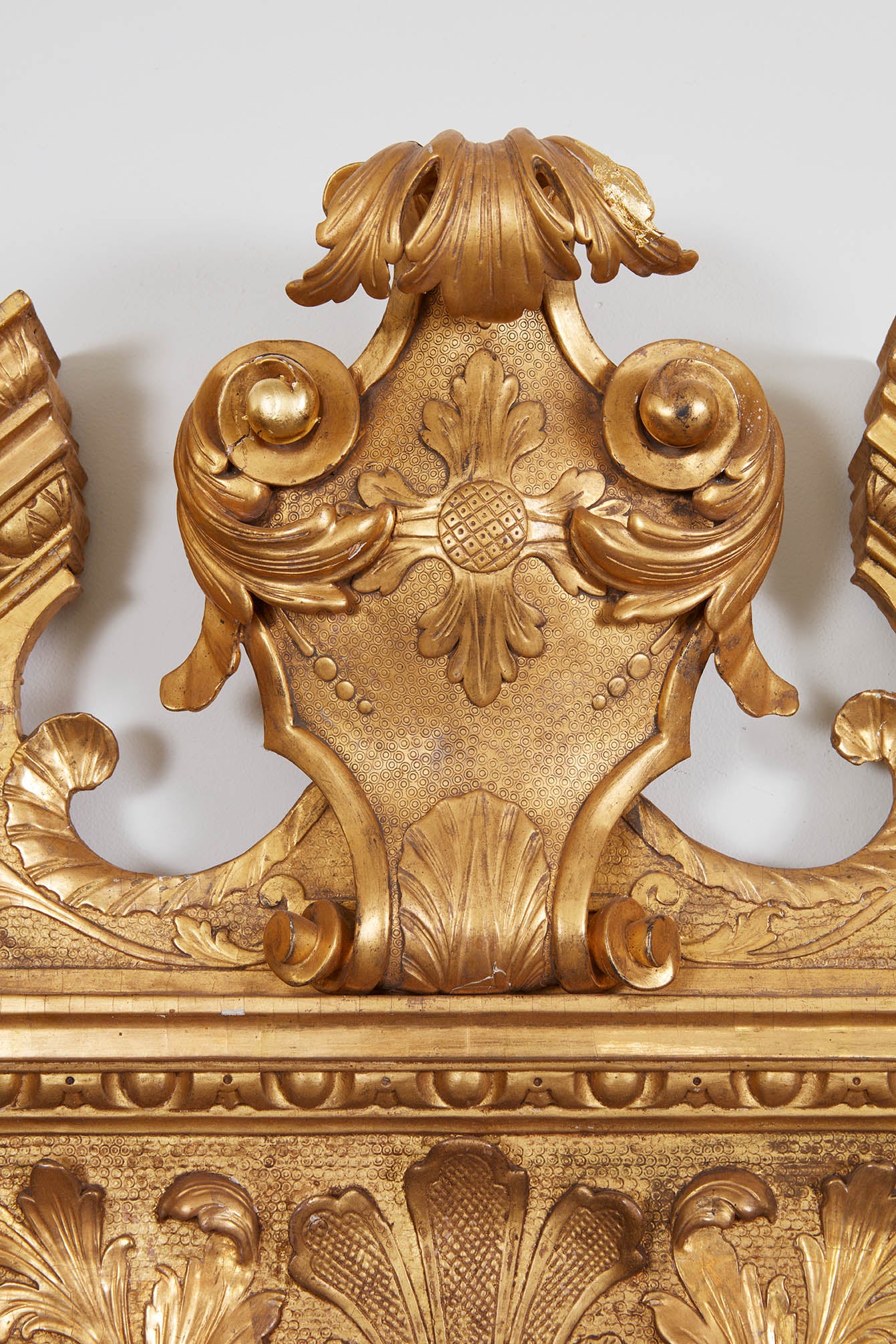 English Carved and Gilded Palladian Mirror