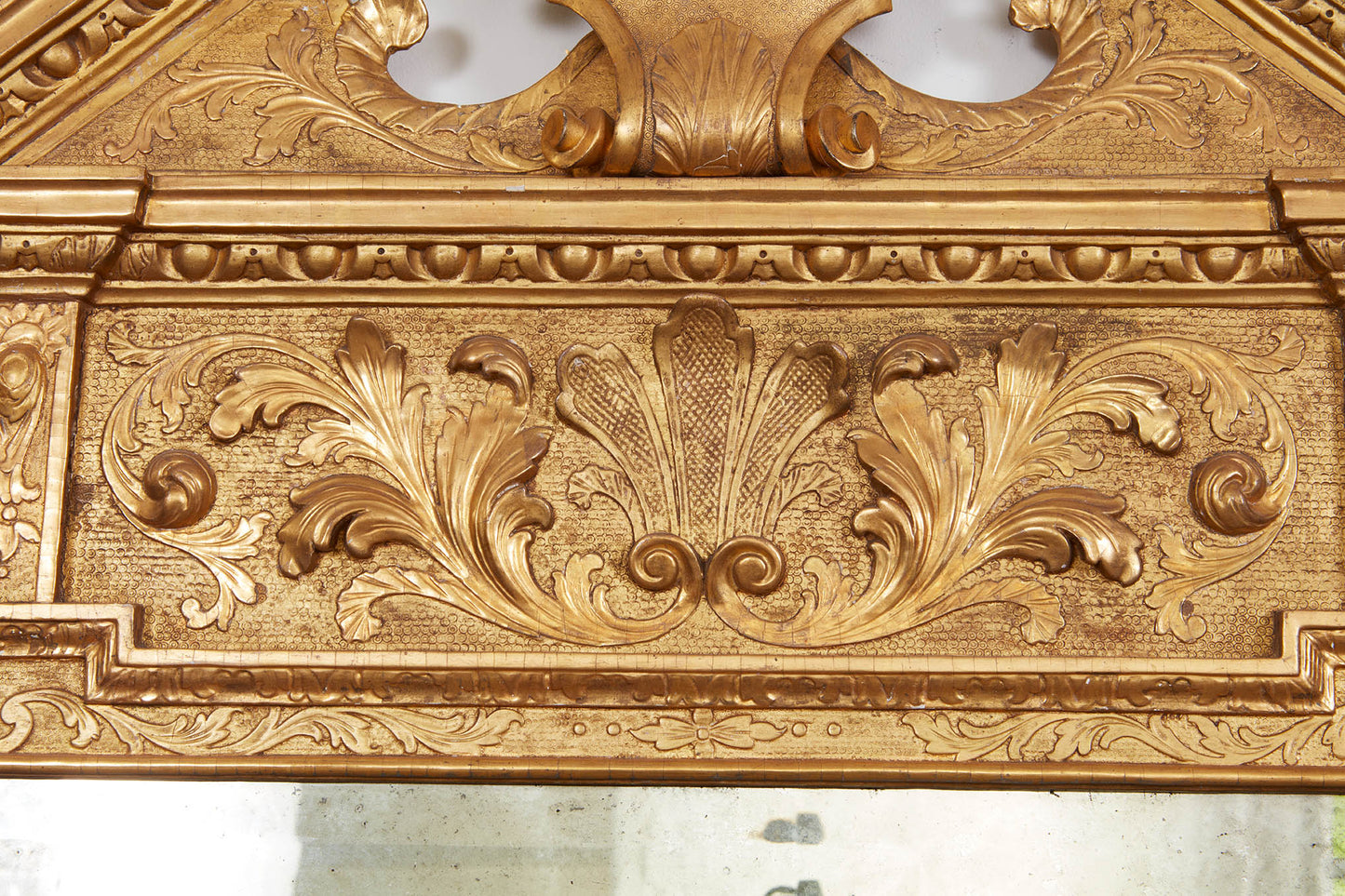 English Carved and Gilded Palladian Mirror