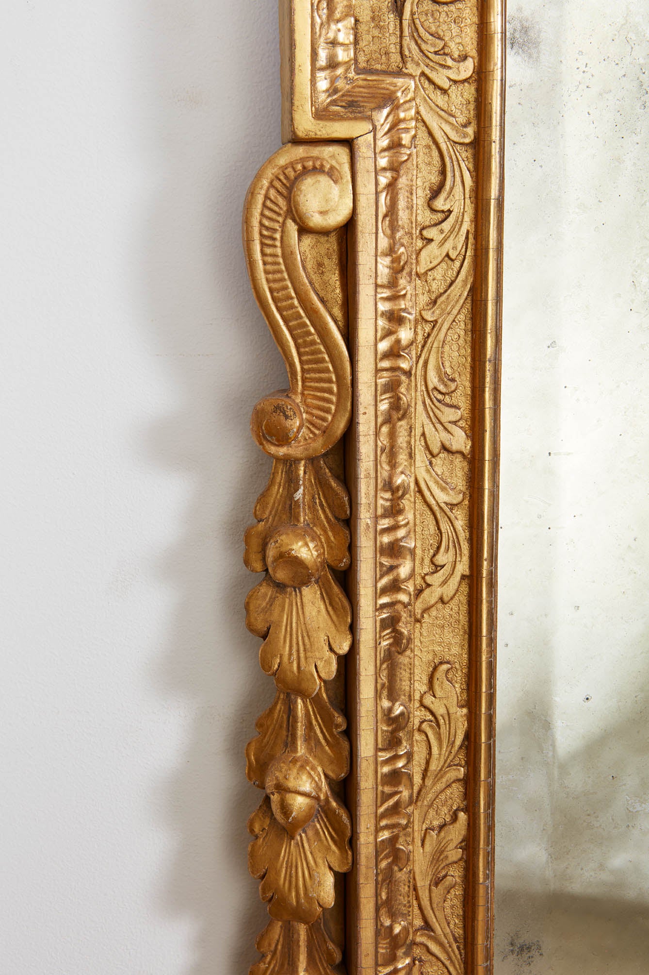 English Carved and Gilded Palladian Mirror