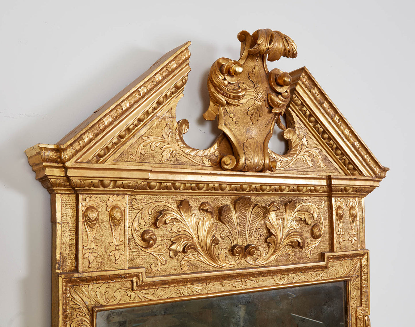 English Carved and Gilded Palladian Mirror