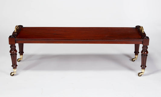 Mahogany Bench with Brass Handles
