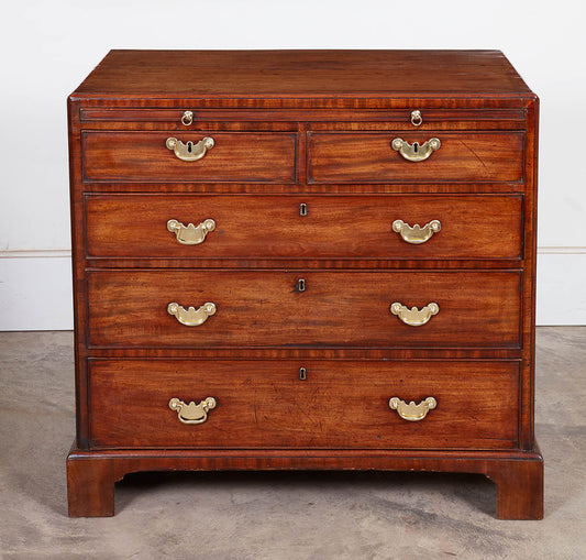 Mahogany caddy top chest of drawers circa 1760