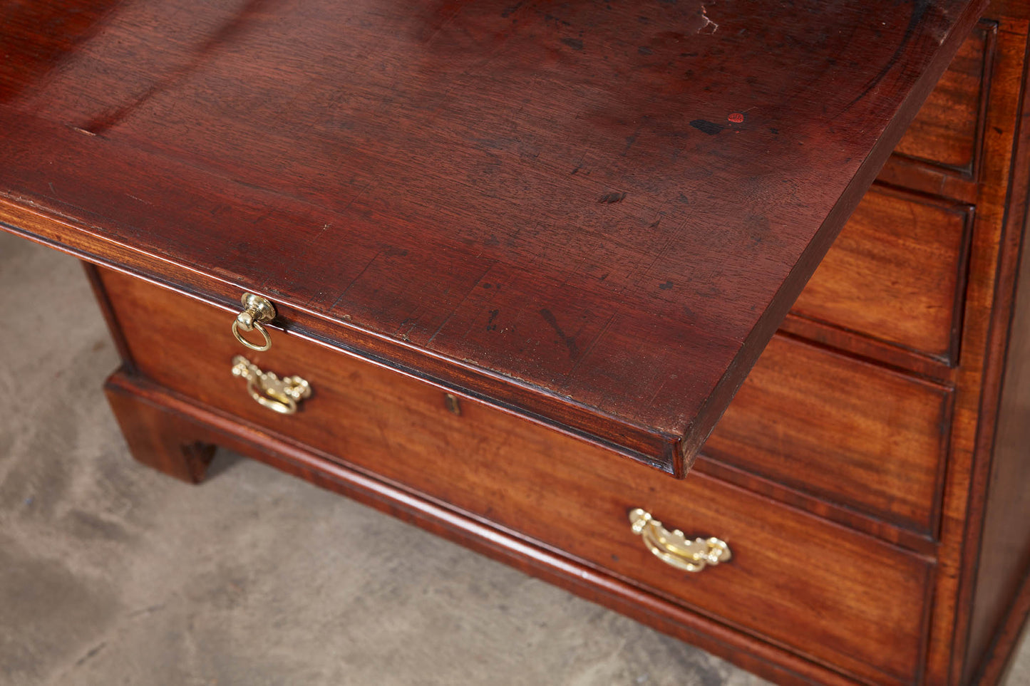 Mahogany caddy top chest of drawers circa 1760