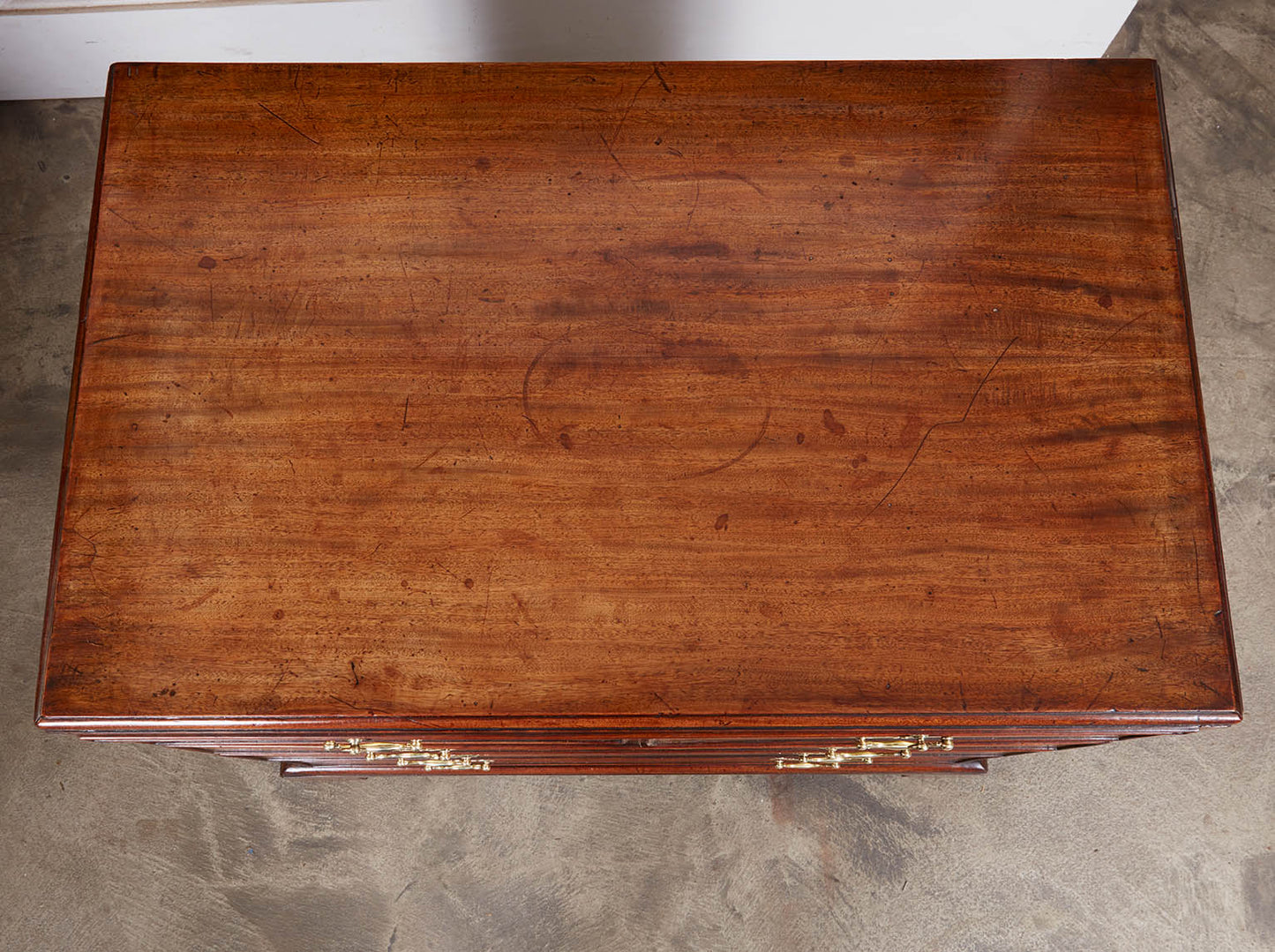 Mahogany caddy top chest of drawers circa 1760