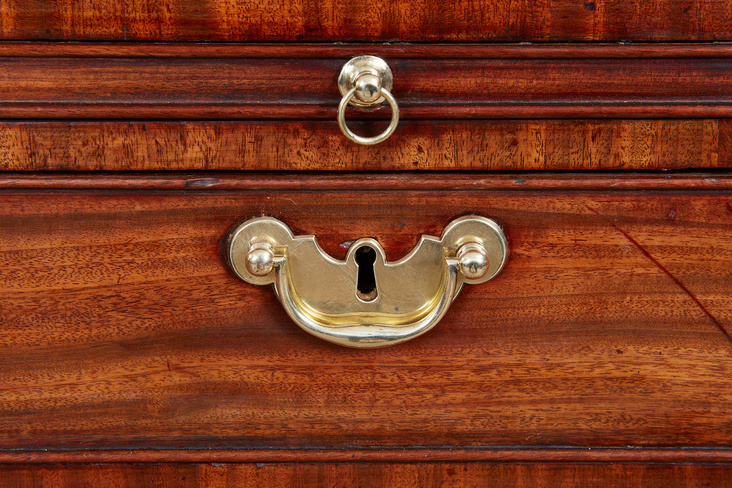 Mahogany caddy top chest of drawers circa 1760