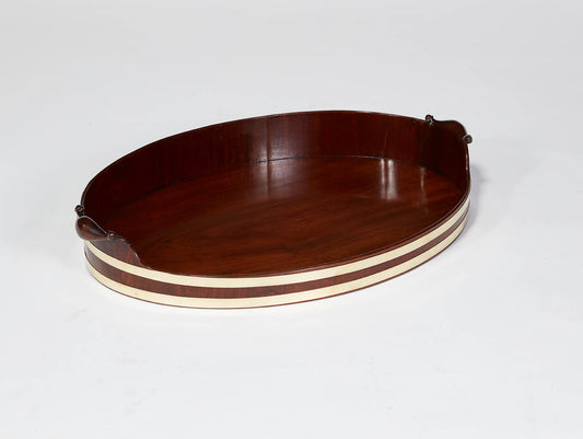 Oval Mahogany Tray