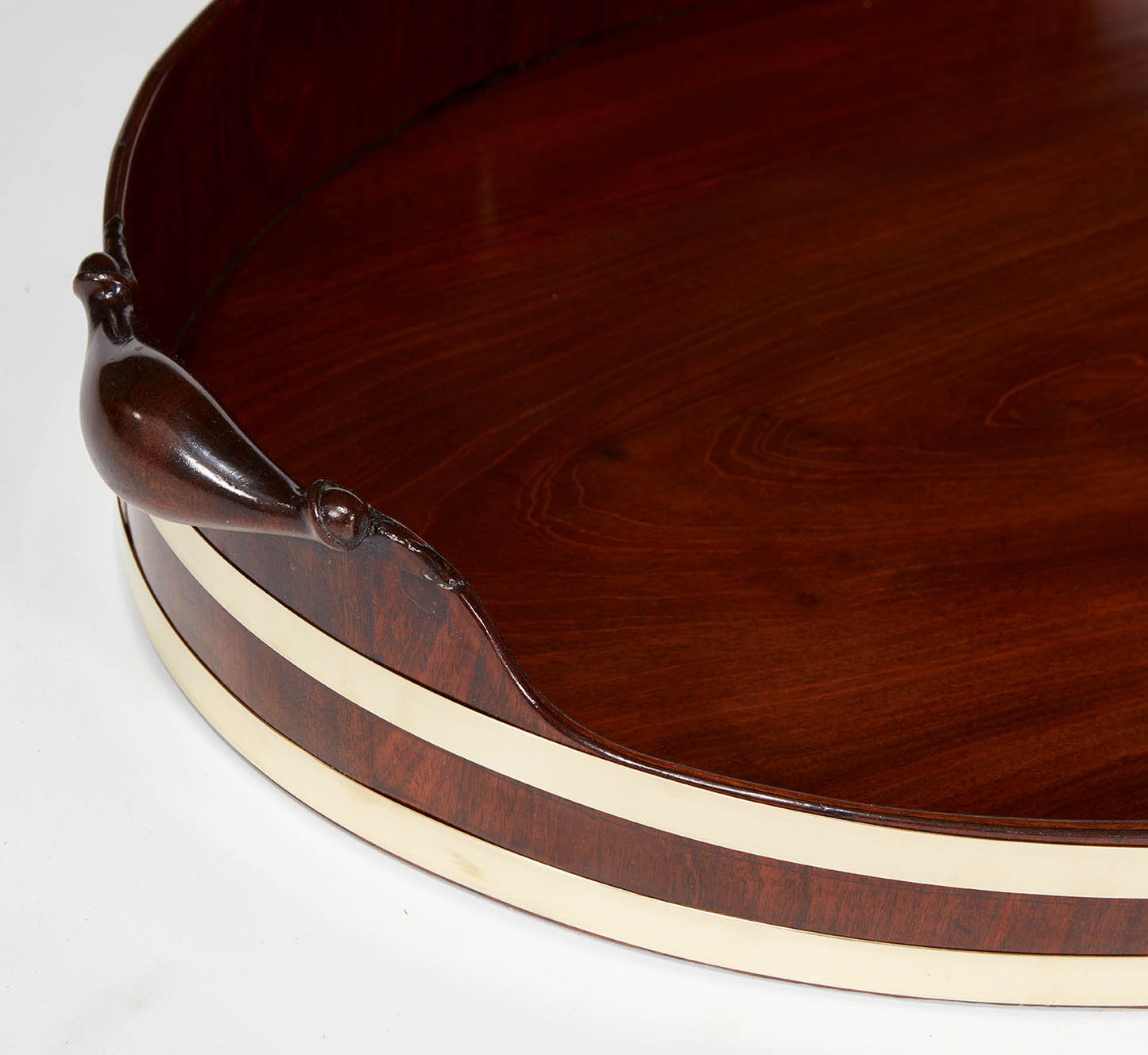 Oval Mahogany Tray