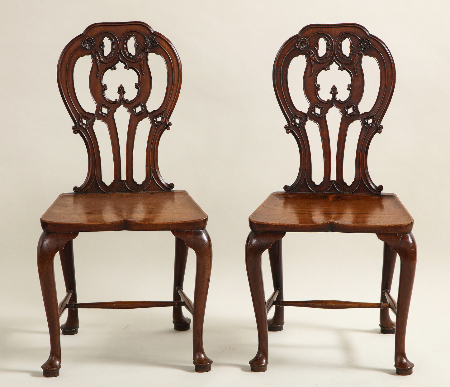Mahogany Hall Chairs in the Manner of Mayhew and Ince (pair)
