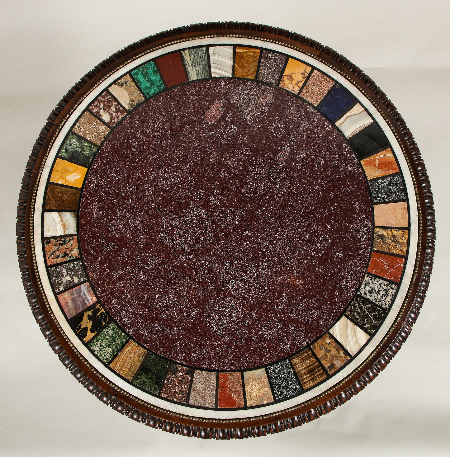 Regency Porphyry & Specimen Marble Table